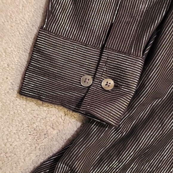 NWT GAP metallic big shirt sz L - Picture 11 of 13